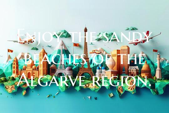Enjoy the sandy beaches of the Algarve region.